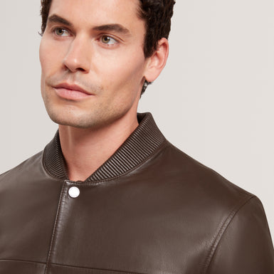 LEEAMS: Premium Leather Bomber Jacket