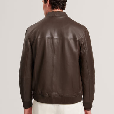 LEEAMS: Premium Leather Bomber Jacket