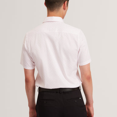 SEFSHO: SS Slim Fit Circle Geo Print Shirt