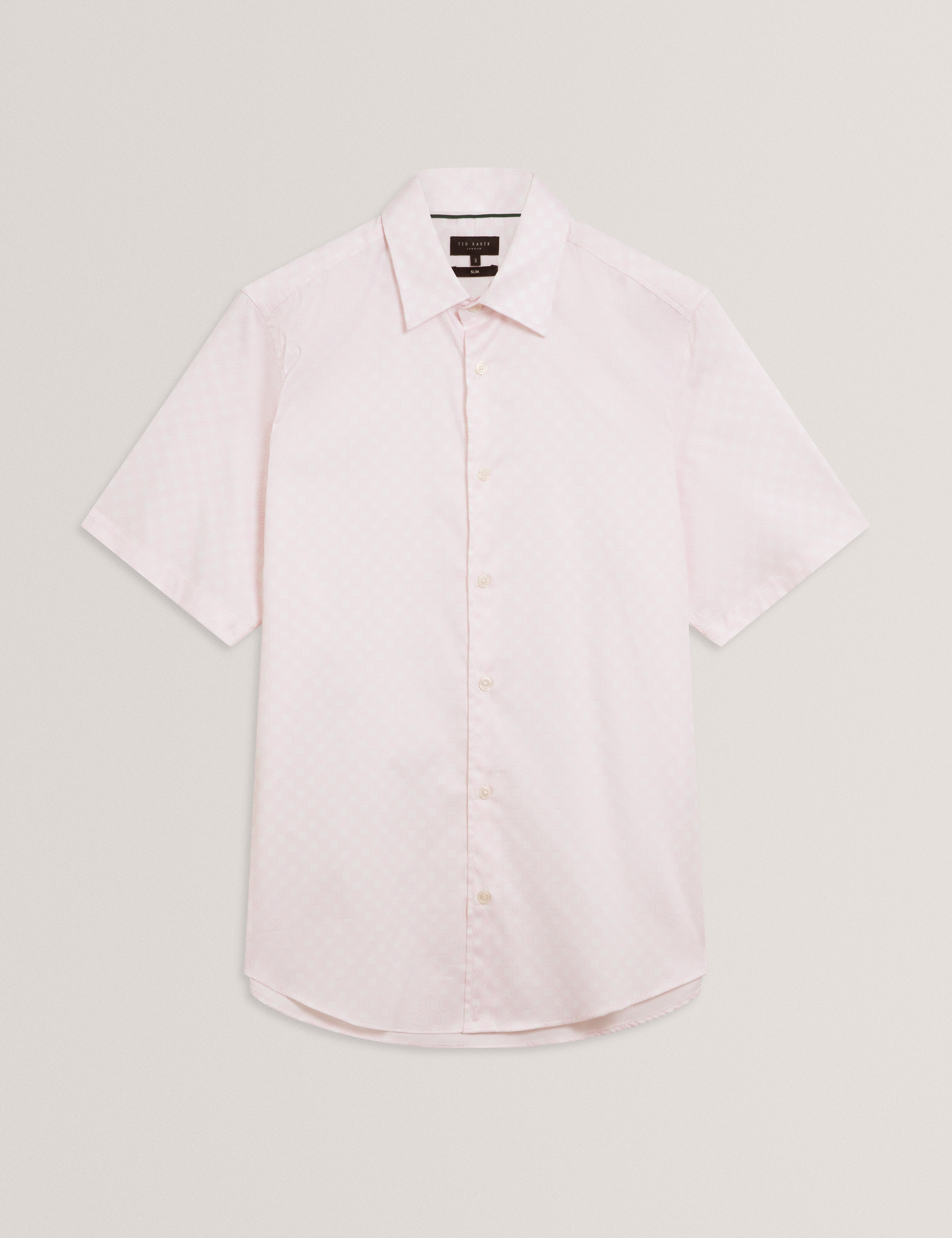 SEFSHO: SS Slim Fit Circle Geo Print Shirt