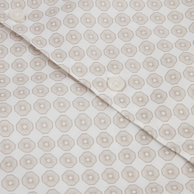 SEFSHO: SS Slim Fit Circle Geo Print Shirt