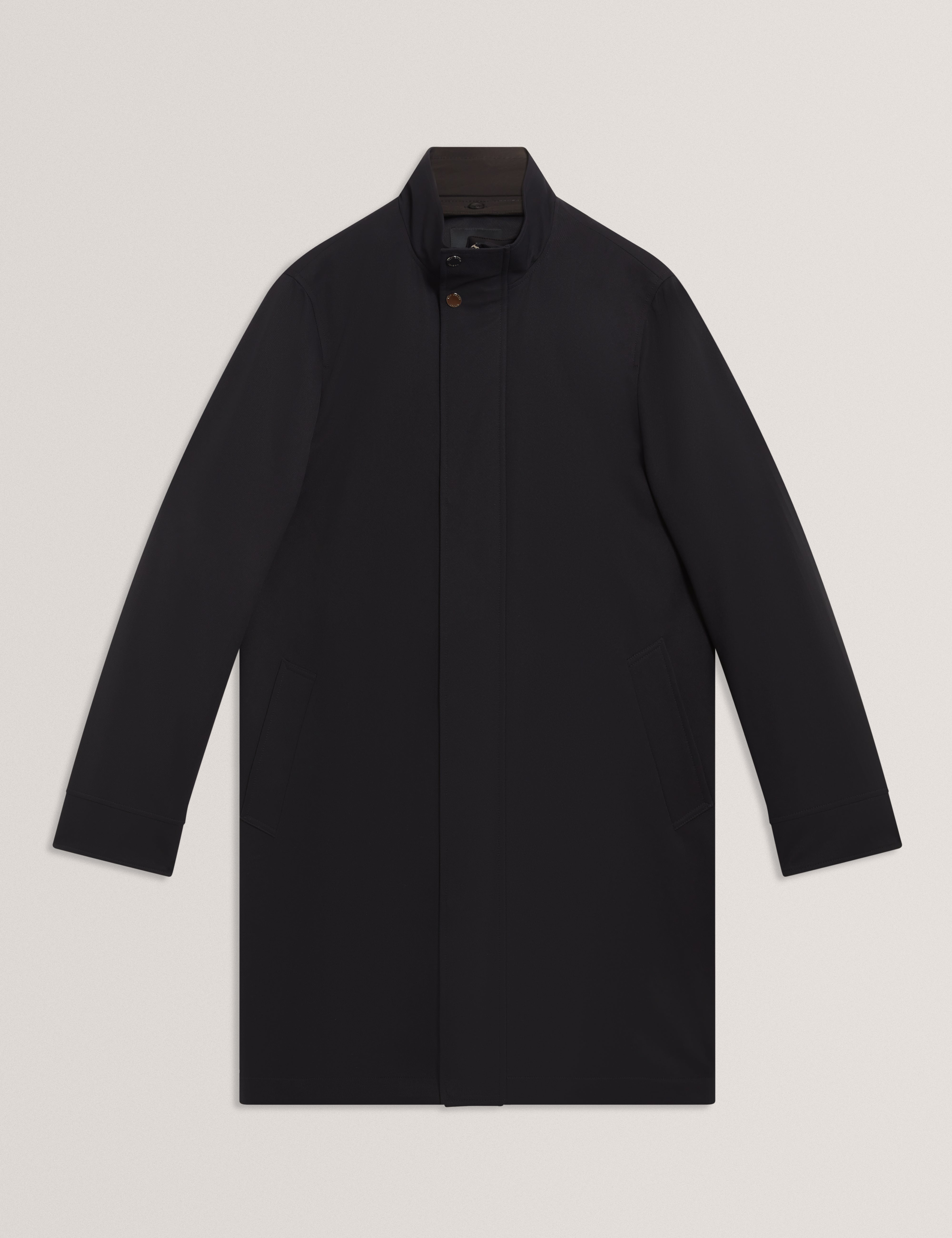 RUABON: Nylon Funnel Neck Jacket With Mock Liner