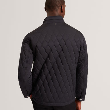 HOLLBEC: Regular Fit Diamond Quilted Coat