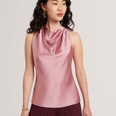 ZEPHA: Drape Halter Neck Top