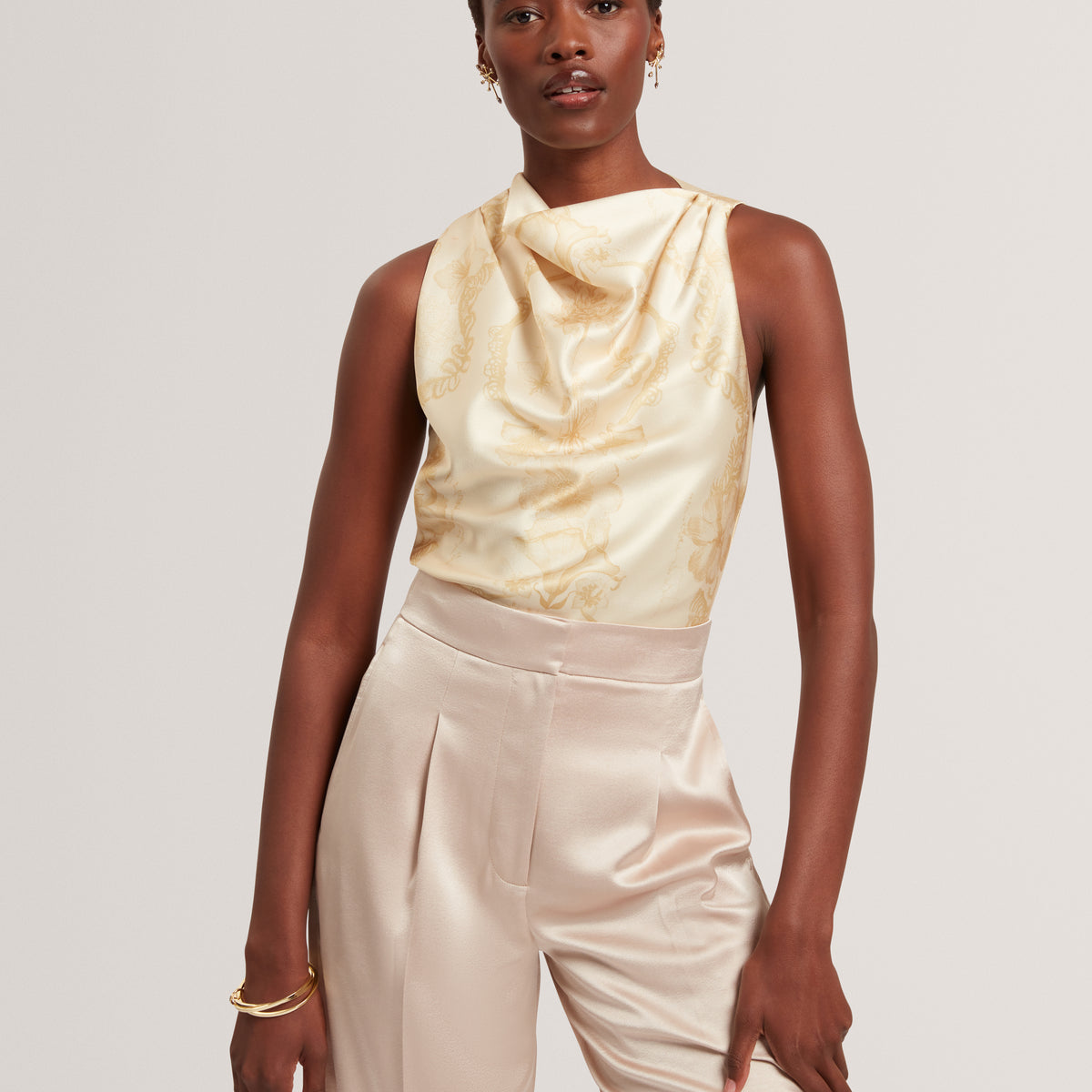 Wright's Top Lungo Donna Senza Maniche – Scollo Drappeggiato In Jersey Morbido – Nero – Taglie Standard E Forti