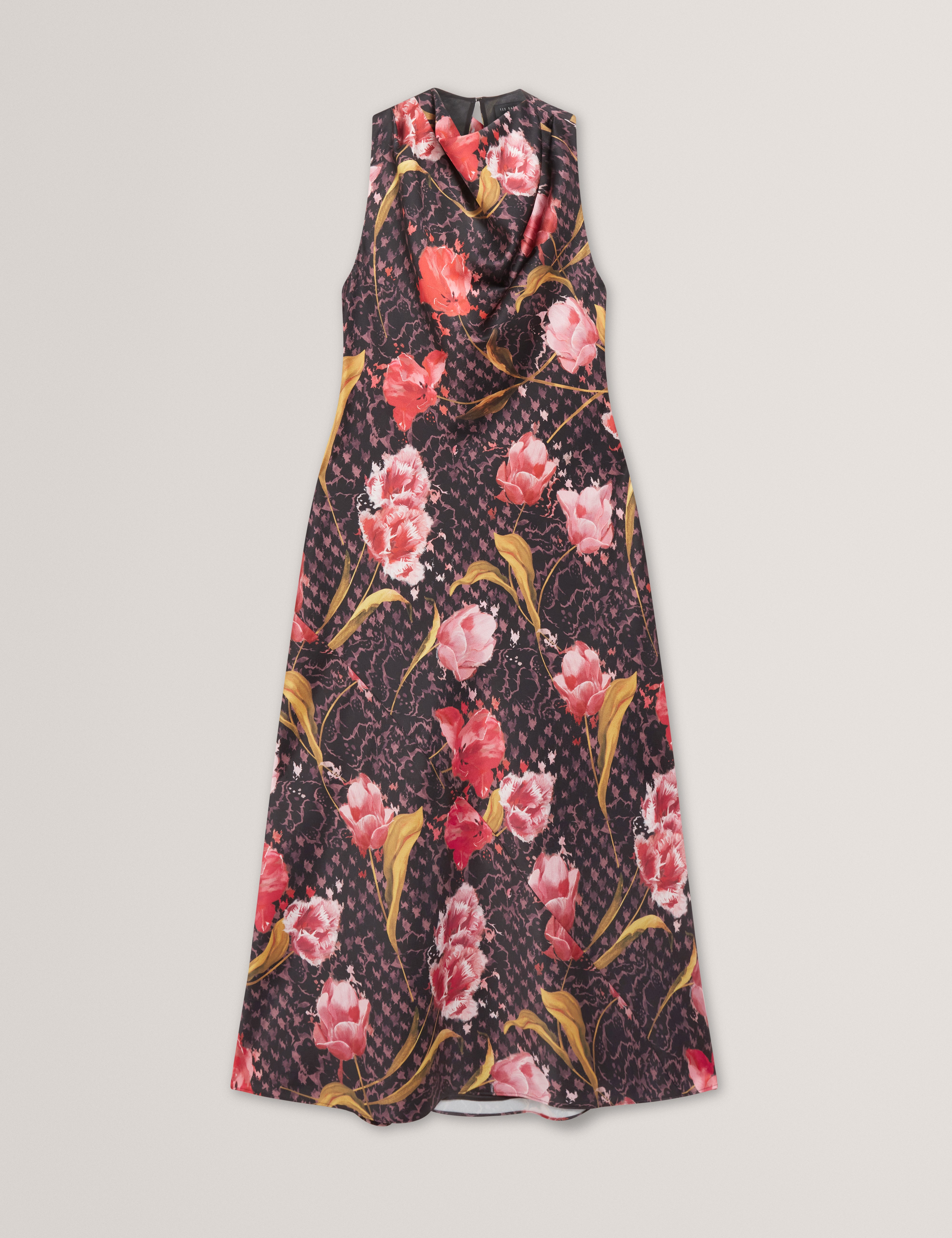 TWILLI: Printed Halter Neck Midi Dress