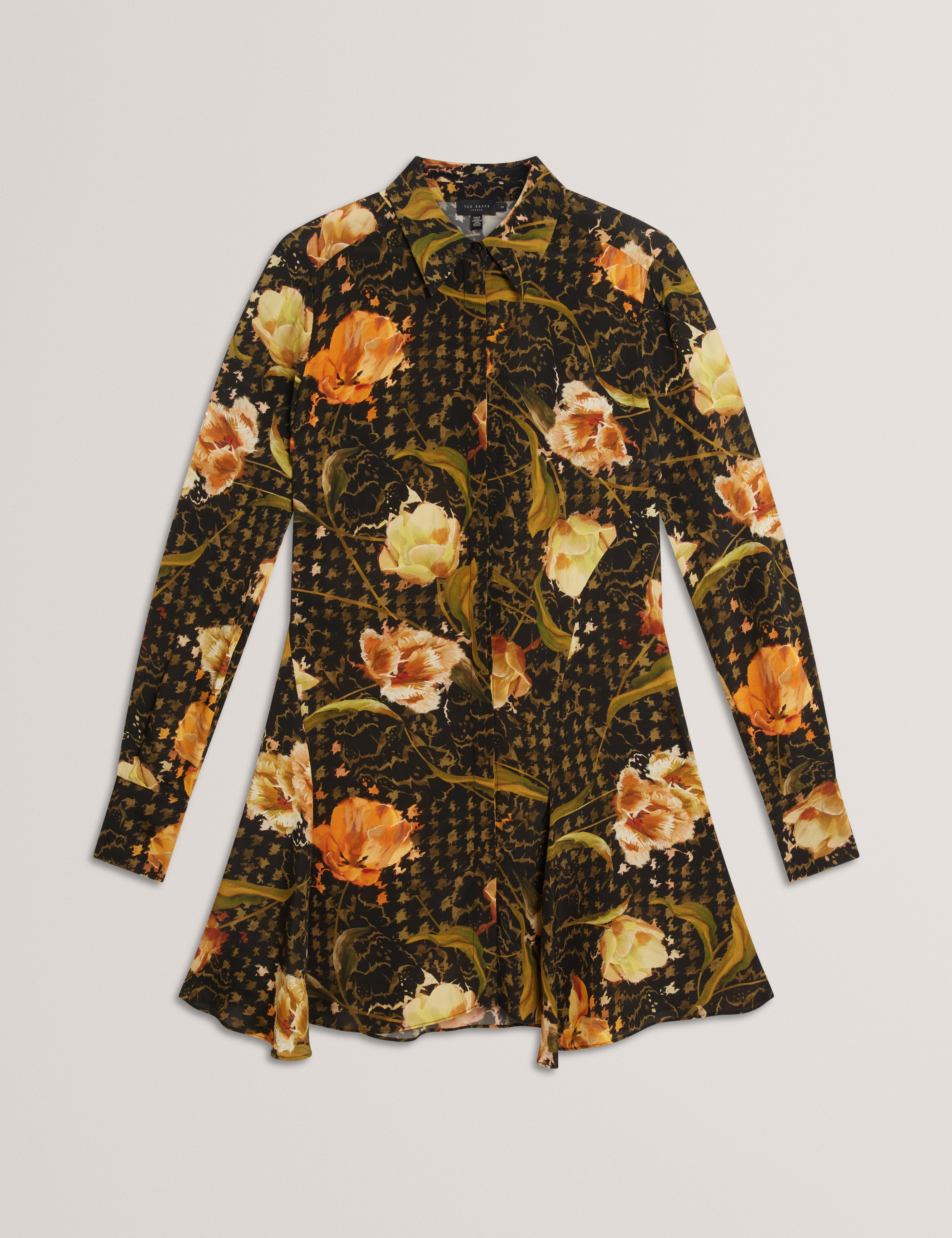 INDIVIA: Printed Mini Shirt Dress