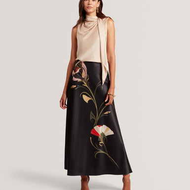 CHADDA: Sleeveless Neck Tie Top