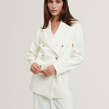 PAWLYN: Tailored Ponte Double Breasted Blazer