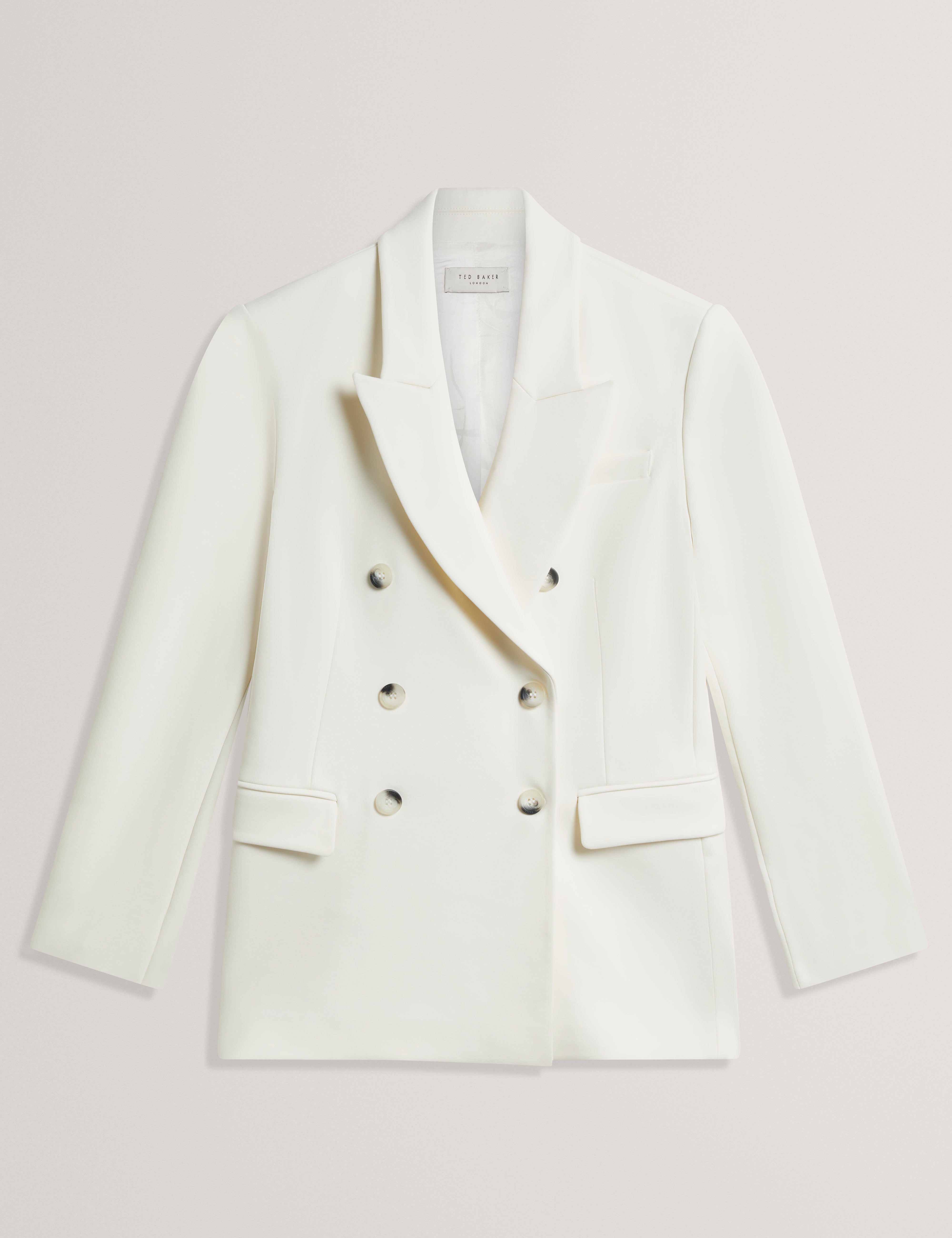 PAWLYN: Tailored Ponte Double Breasted Blazer