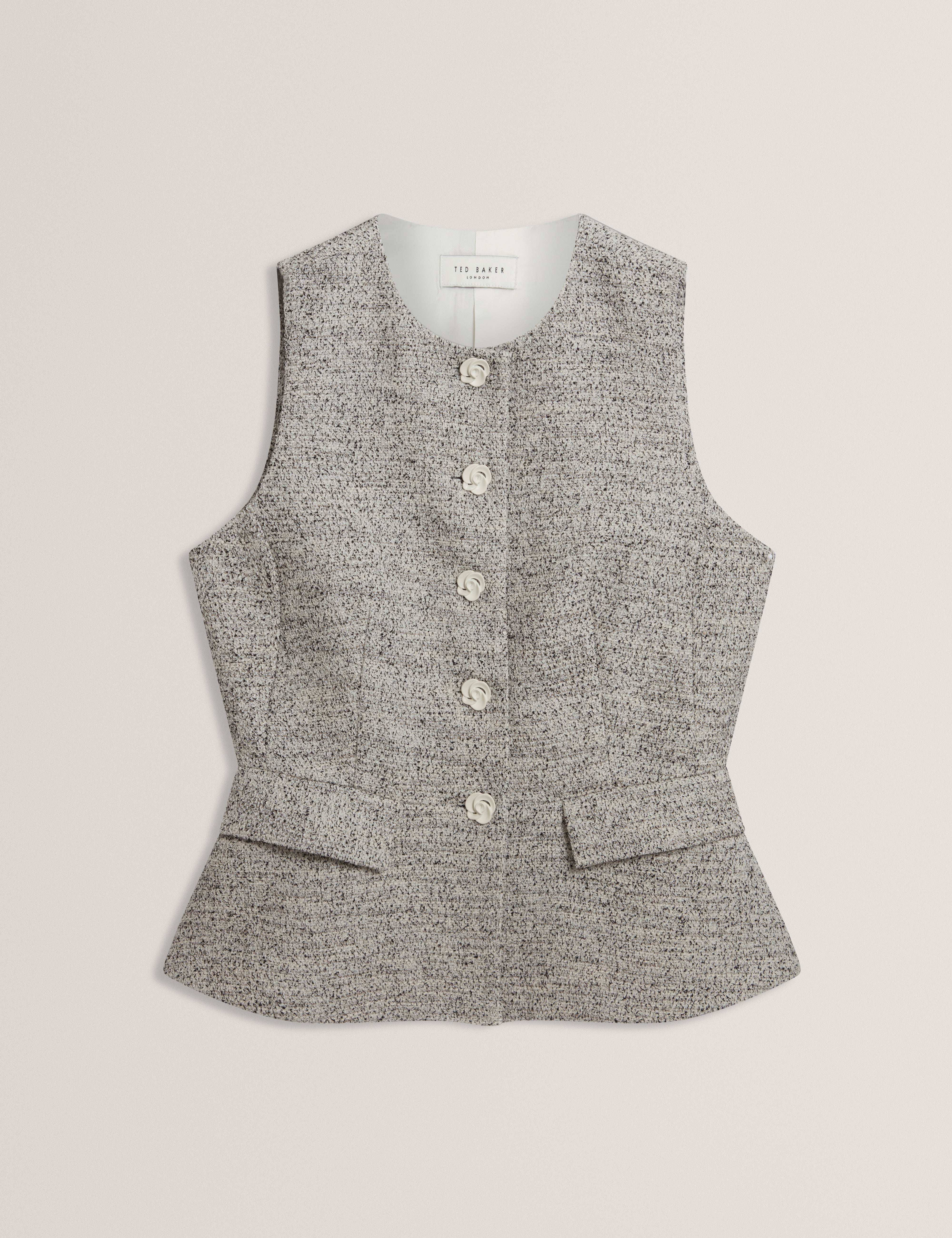 EKAAW: Tailored Boucle Fitted Waistcoat