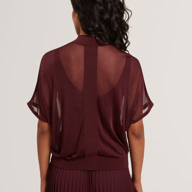 IBISSA: Knitted Top with Sheer Detailing
