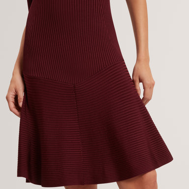 MAHRAA: Short Sleeve Knitted Mini Dress