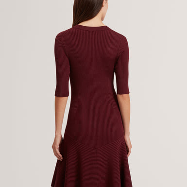 MAHRAA: Short Sleeve Knitted Mini Dress