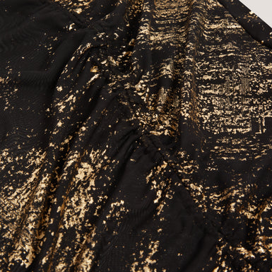 NOHAA: Foil Printed Long Sleeve Mesh Bodycon Dress