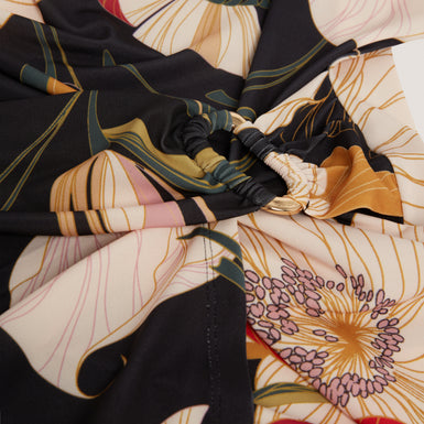 LAWRIA: Print Wrap Midi Dress