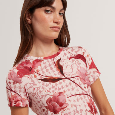 SORRENA: Printed Fitted Tee