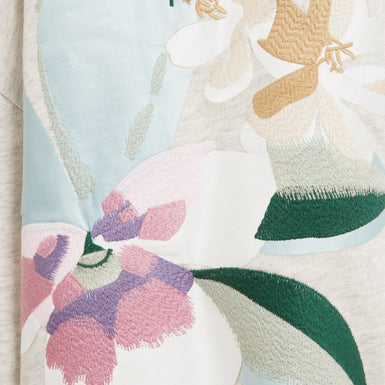 BROOKLA: Printed Embroidered Sweatshirt