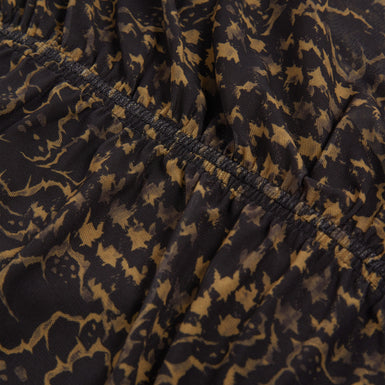 MAEMII: Ruched Mesh Midi Dress With Split