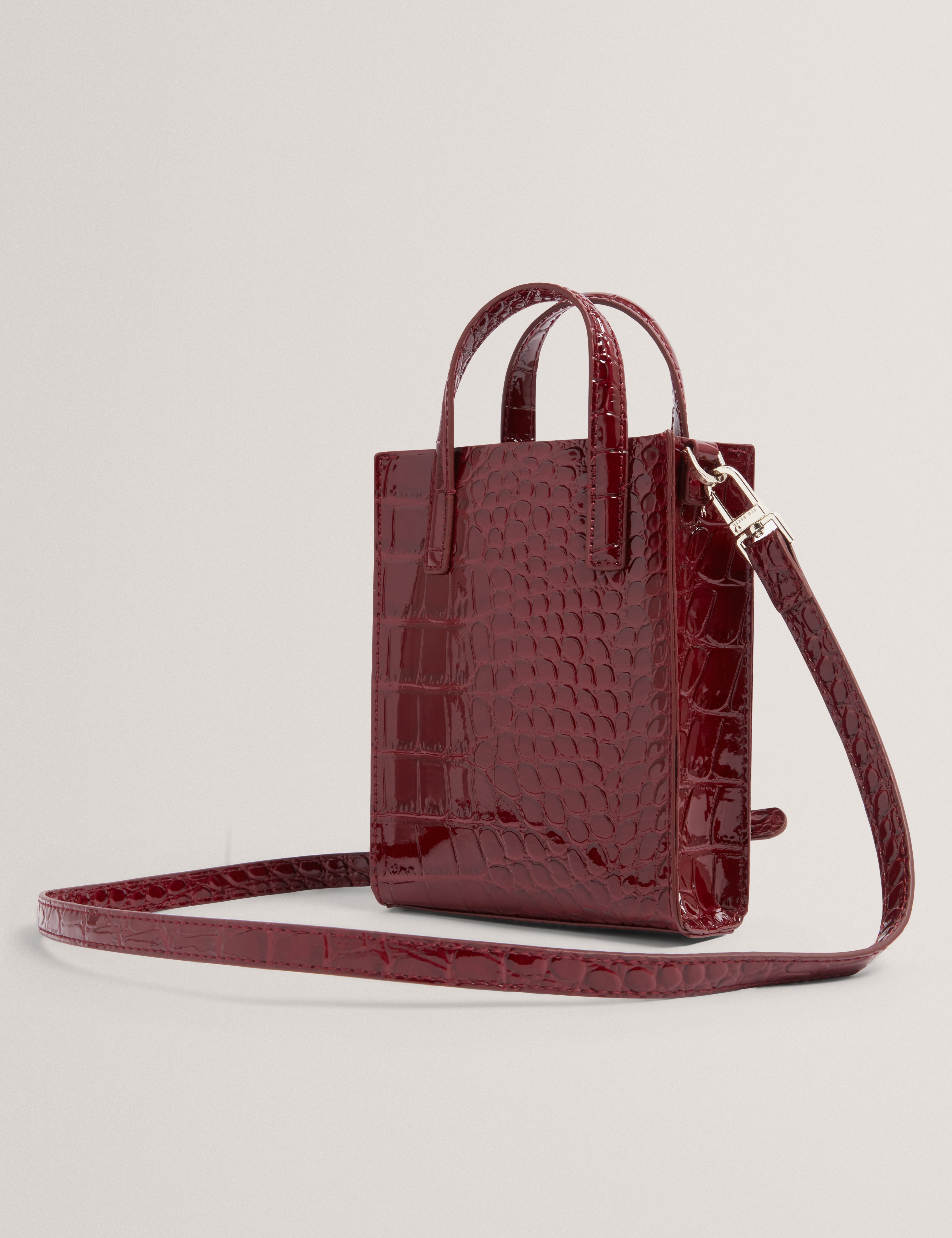 WENISSA: Croc Effect Mini Icon Bag