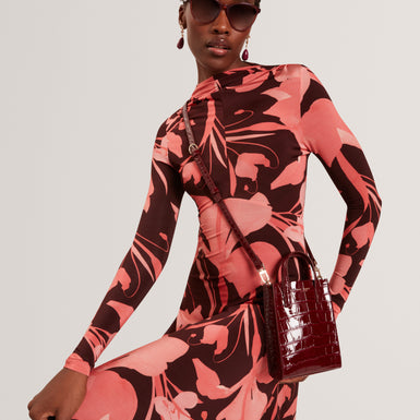 WENISSA: Croc Effect Mini Icon Bag