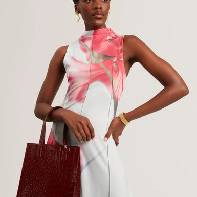 WENONAA: Croc Effect Small Icon Bag