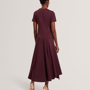 FUUSIA: Jersey Panelled Short Sleeve Midi Dress