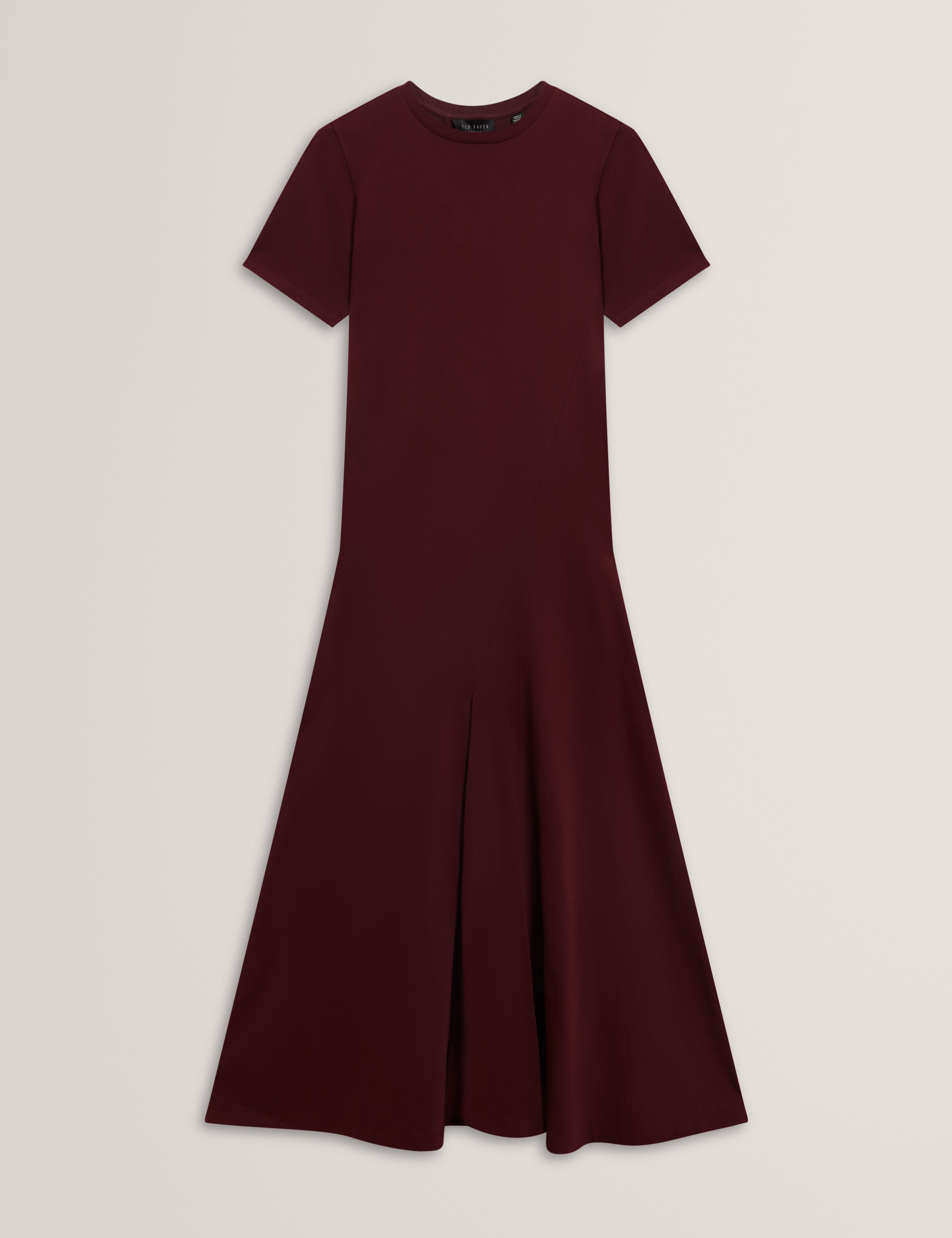 FUUSIA: Jersey Panelled Short Sleeve Midi Dress