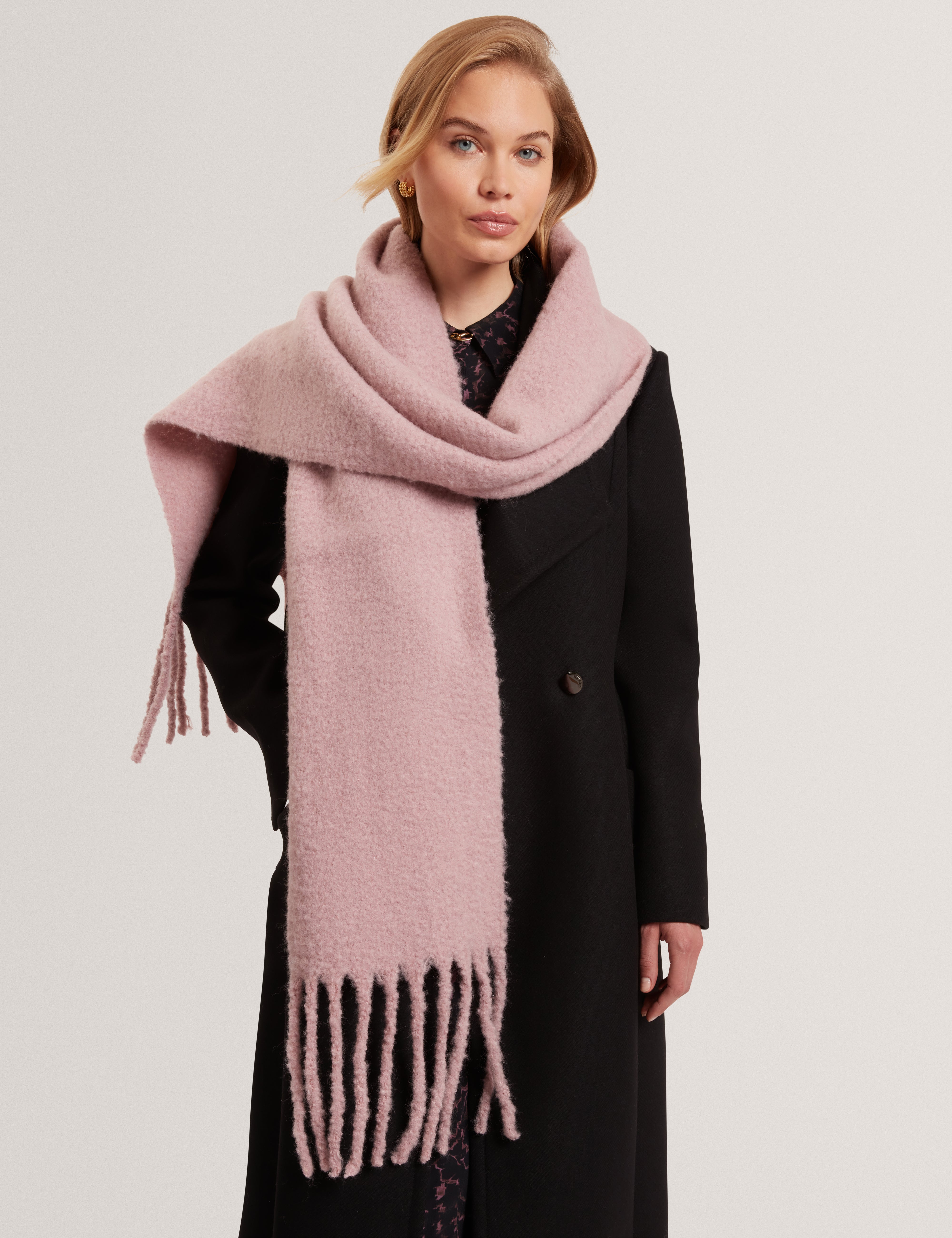 SERSHAA: Wool Blend Skinny Scarf