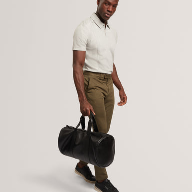 CHAMOL: Ss Herringbone Panel Polo