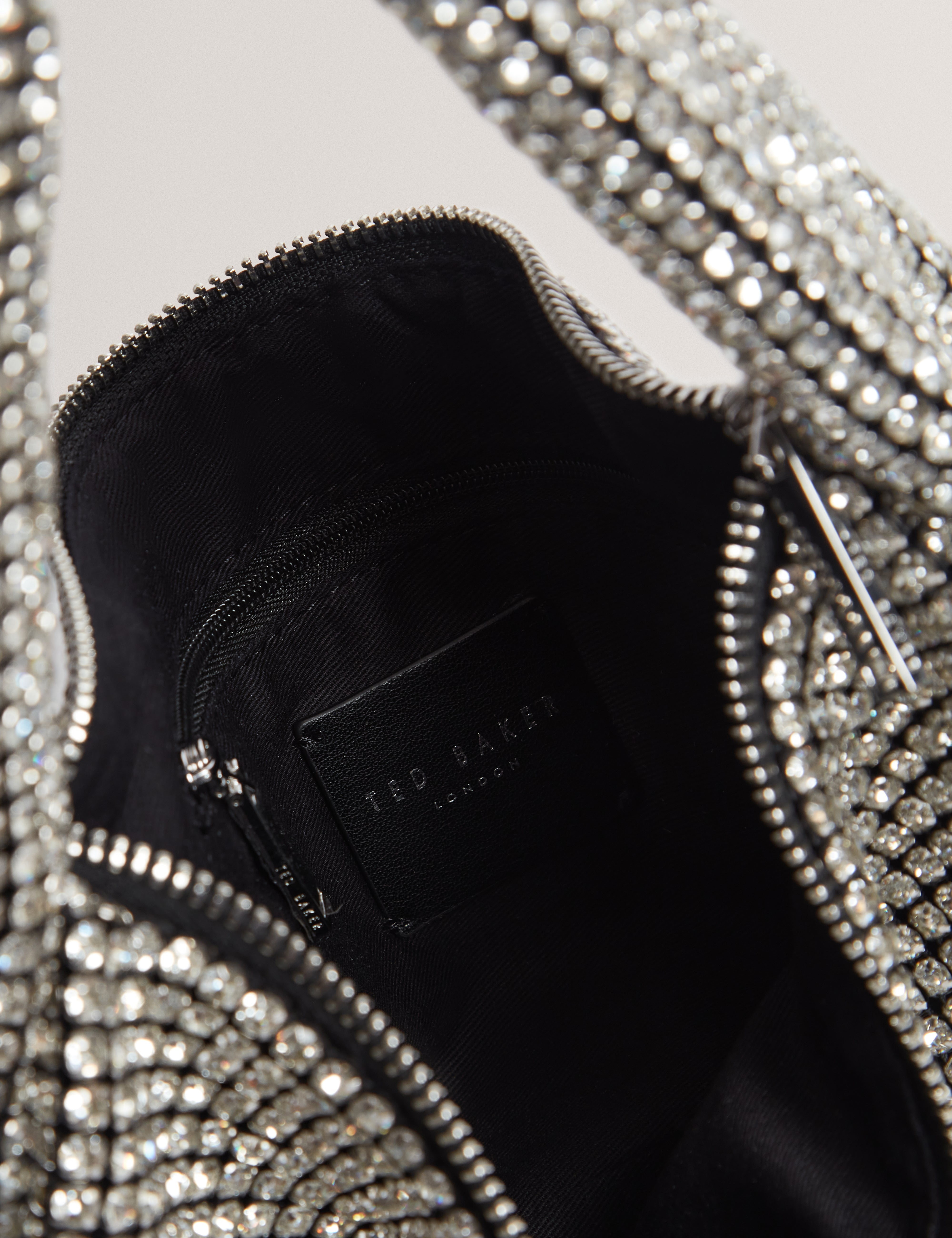 CRYSTIZ: Medium Crystal Slouchy Hobo Bag