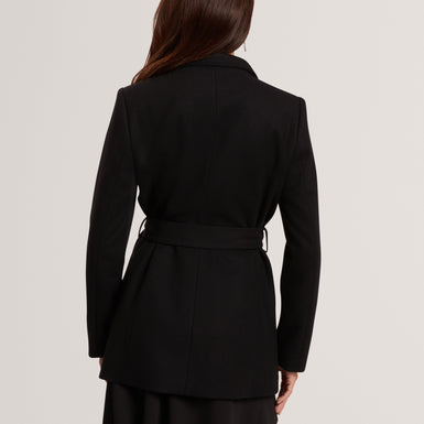 ROSESS: Short Belted Wool Wrap Coat