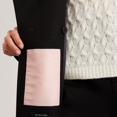 ROSE: Mid Length Belted Wool Wrap Coat
