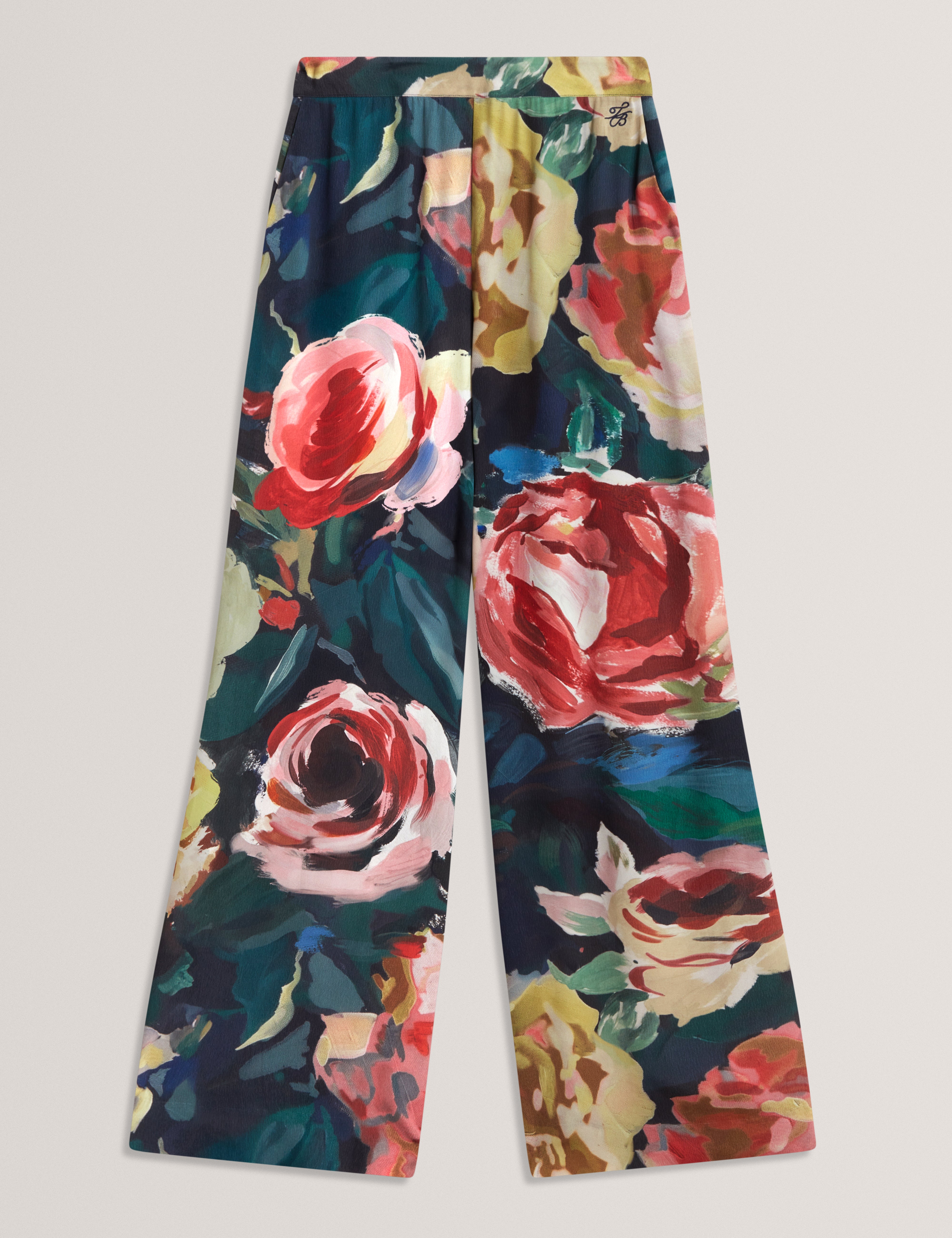 OPULENA: Printed Wide Leg Trouser