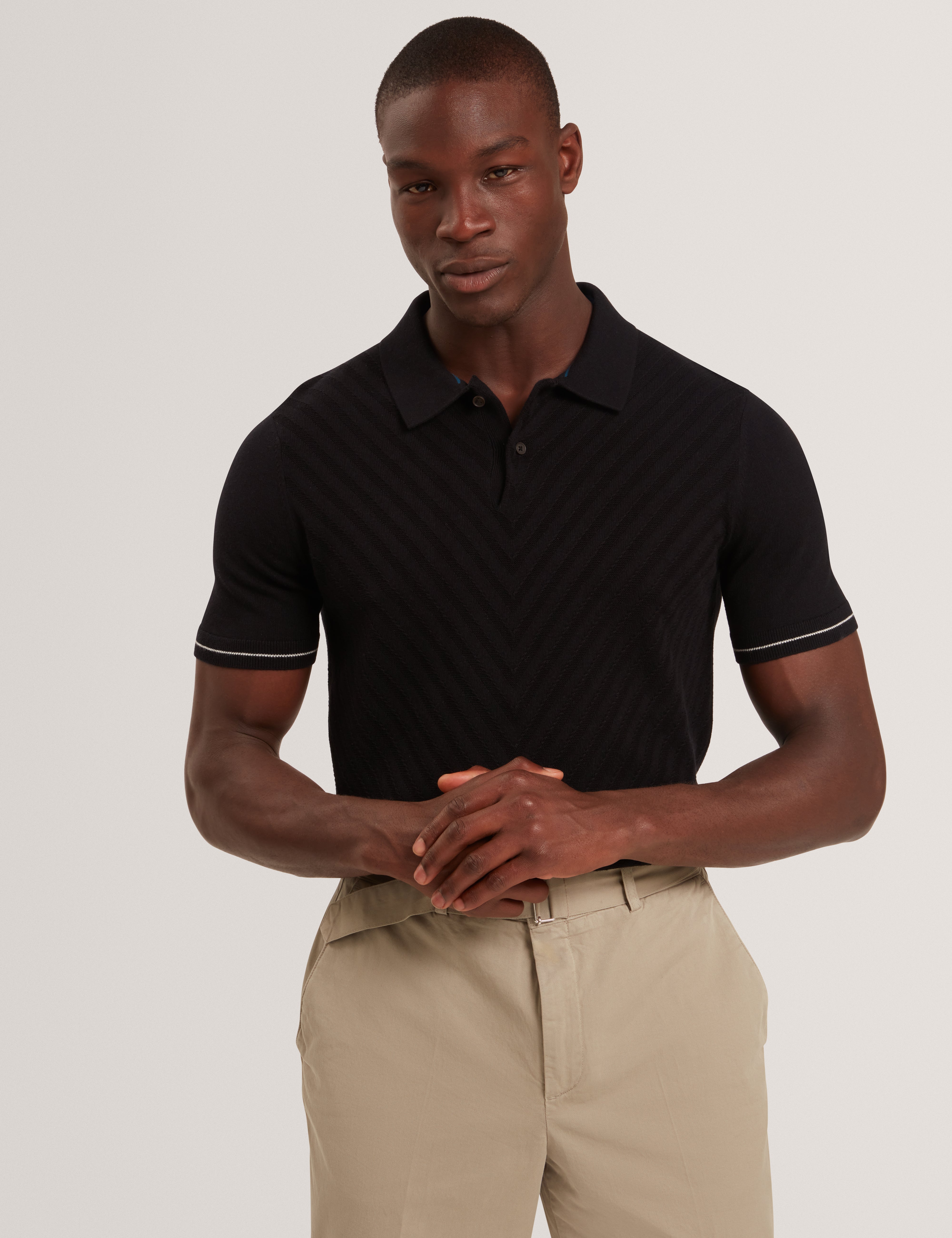 CHAPAL: Chevron Stitch Polo
