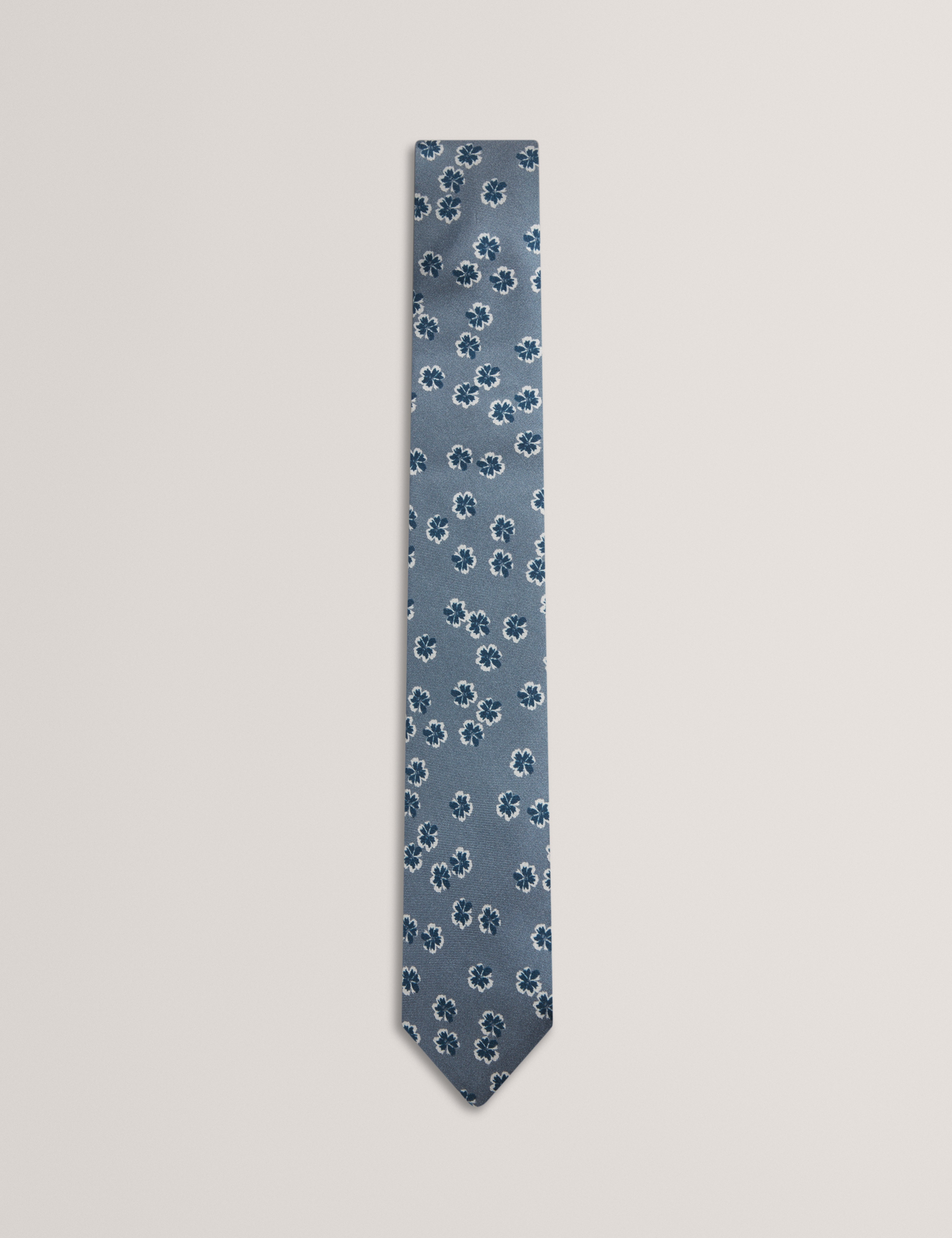 RAFFEAL: Ditsy Floral Print Silk Tie