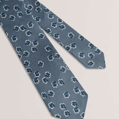 RAFFEAL: Ditsy Floral Print Silk Tie
