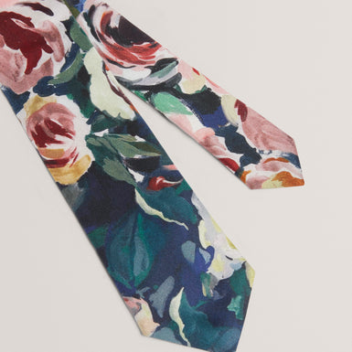 ETTORE: Bold Floral Silk Printed Tie