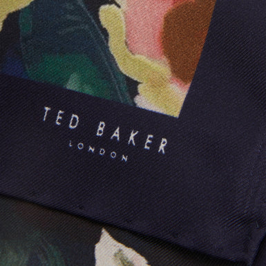 ETTOREP: Bold Floral Silk Print Pocket Square