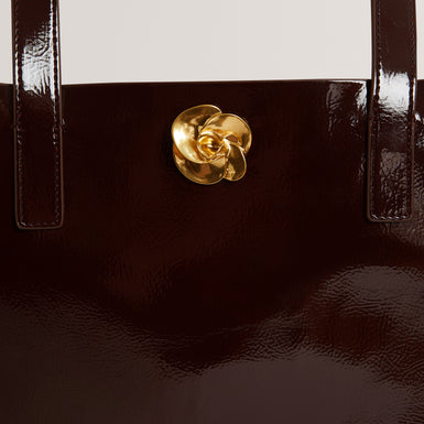 ROSENNI: Rose Detail Crinkle Large Tote Bag