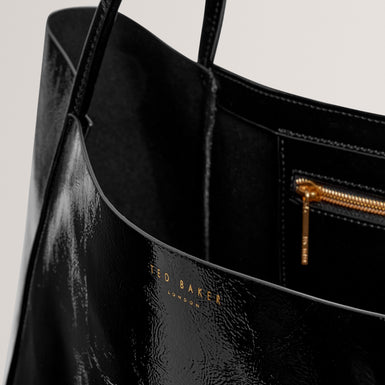 Women's BRISAA-Thin Strap Crinkle Large Slouchy Tote