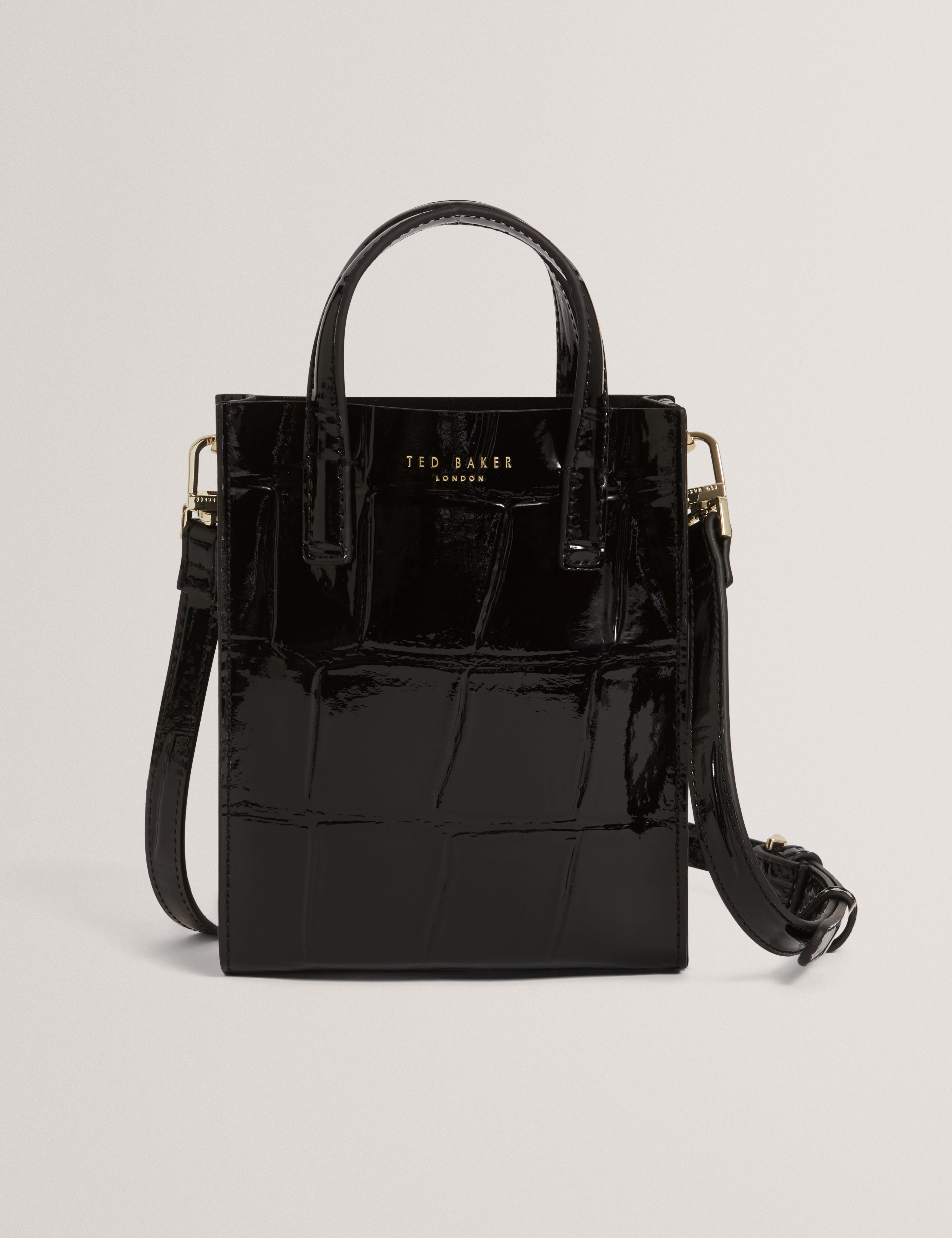 VIIENNA: Croc Effect Mini Icon Bag