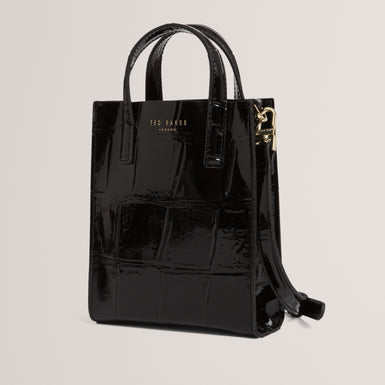 VIIENNA: Croc Effect Mini Icon Bag