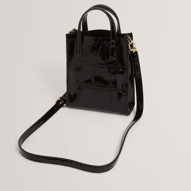 VIIENNA: Croc Effect Mini Icon Bag