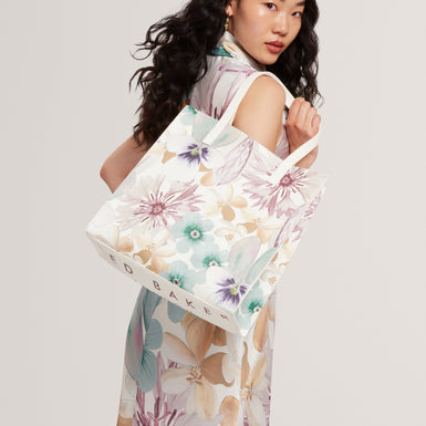 HALENA: Petal Print Large Icon Bag