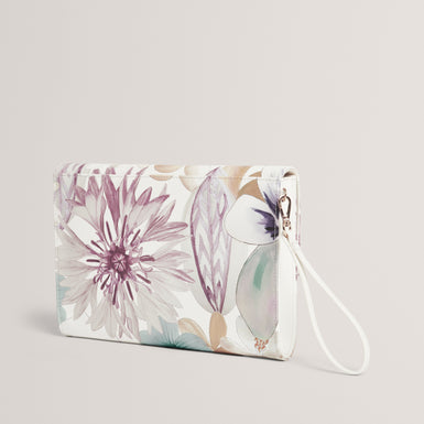 HELINII: Petal Print Icon Envelope Clutch