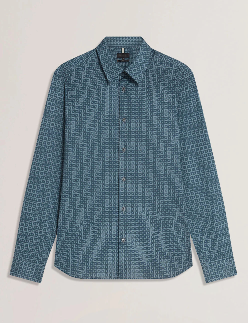 CAYLAXE: Slim Fit Geo Print Shirt
