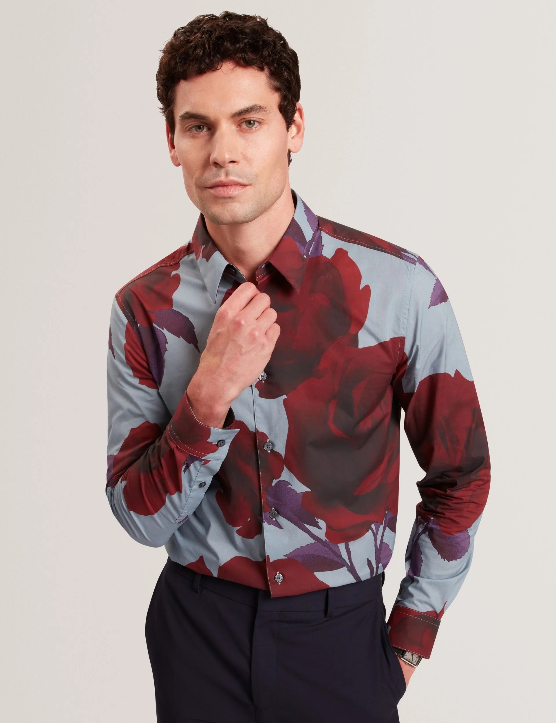 GIVIRA: Regular Fit Floral Print Shirt