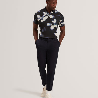 LONGBRI: Floral Print Polo