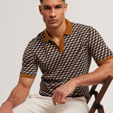 LIRIEN: Geo Jacquard Polo